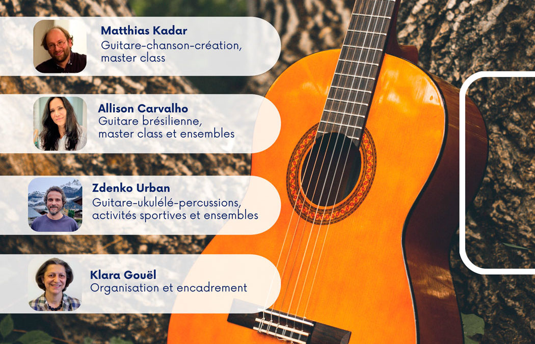 Stage d’été GUITARE & SPORT du 6 au 12 juillet 2026
