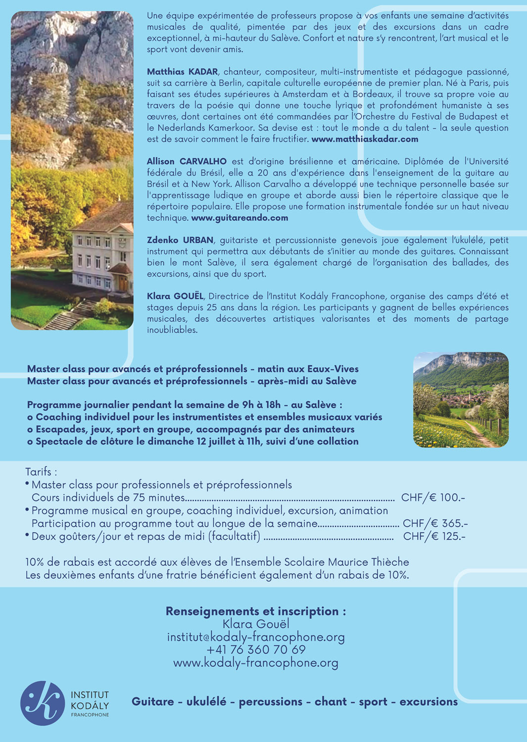 Guitare et sport - Stage été 2026